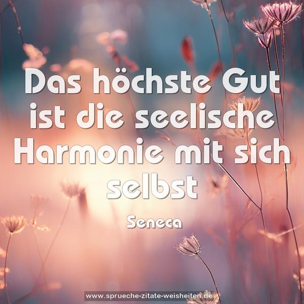 Das höchste Gut ist die seelische Harmonie
mit sich selbst