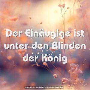 Der Einäugige ist unter den Blinden der König