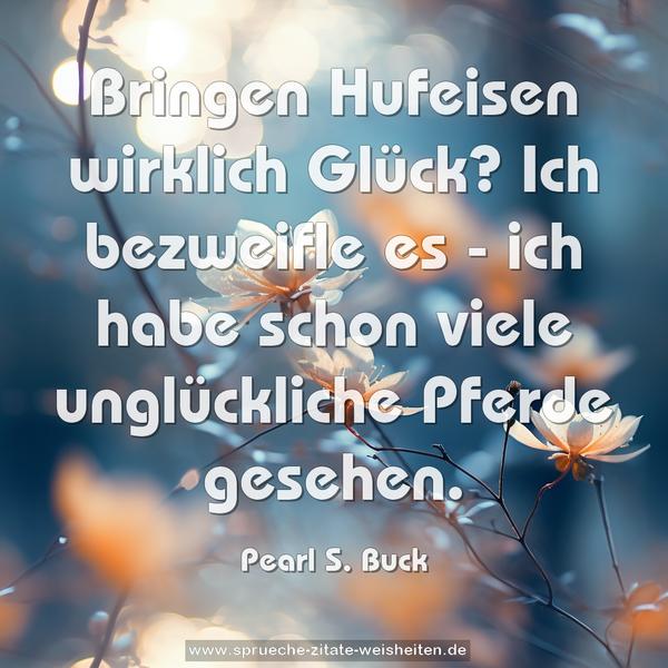 Bringen Hufeisen wirklich Glück?
Ich bezweifle es -
ich habe schon viele unglückliche Pferde gesehen. 