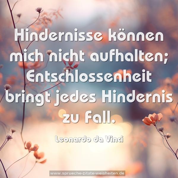 Hindernisse können mich nicht aufhalten;
Entschlossenheit bringt jedes Hindernis zu Fall.