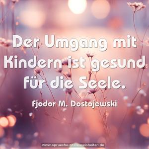 Der Umgang mit Kindern ist gesund für die Seele.