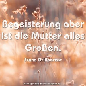 Begeisterung aber ist die Mutter alles Großen.