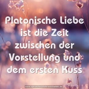 Platonische Liebe ist die Zeit
zwischen der Vorstellung
und dem ersten Kuss