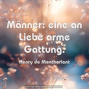 Männer: eine an Liebe arme Gattung.