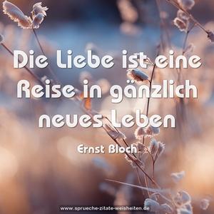 Die Liebe ist eine Reise in gänzlich neues Leben