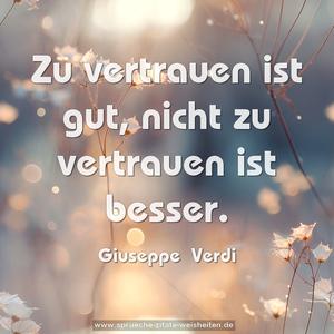 Zu vertrauen ist gut, nicht zu vertrauen ist besser.
