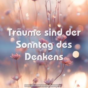 Träume sind der Sonntag des Denkens