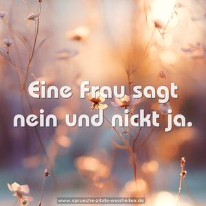 Eine Frau sagt nein und nickt ja. 