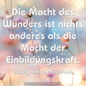 Die Macht des Wunders ist nichts anderes 
als die Macht der Einbildungskraft.