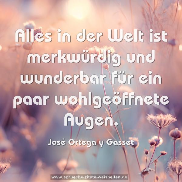 Alles in der Welt ist merkwürdig und wunderbar
für ein paar wohlgeöffnete Augen. 