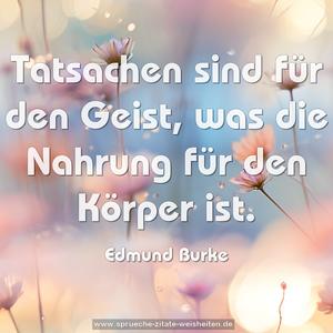 Tatsachen sind für den Geist,
was die Nahrung für den Körper ist.