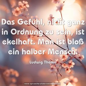 Das Gefühl, nicht ganz in Ordnung zu sein,
ist ekelhaft.
Man ist bloß ein halber Mensch.