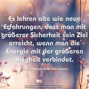 Es lehren alte wie neue Erfahrungen,
dass man mit größerer Sicherheit sein Ziel erreicht,
wenn man die Energie mit der größeren Klugheit verbindet.