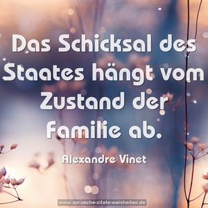 Das Schicksal des Staates hängt vom Zustand der Familie ab.