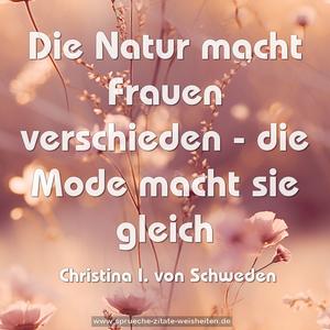 Die Natur macht Frauen verschieden -
die Mode macht sie gleich