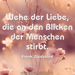 Wehe der Liebe, die an den Blicken der Menschen stirbt.