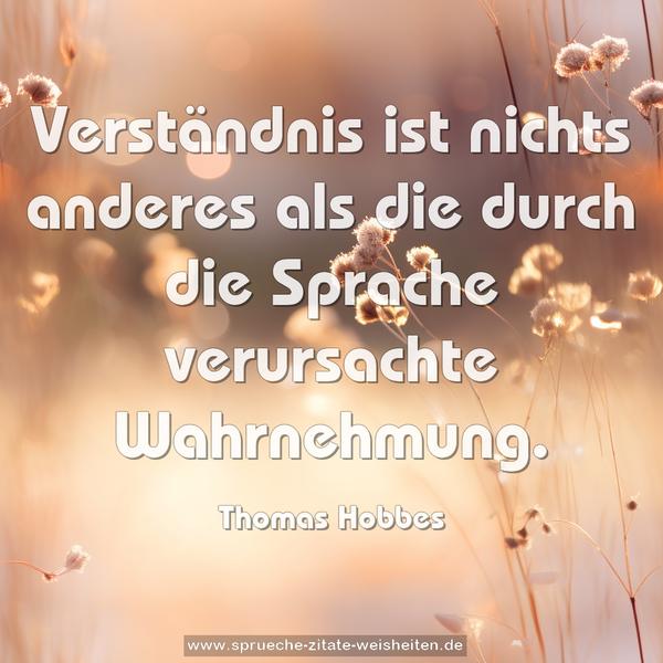 Verständnis ist nichts anderes
als die durch die Sprache verursachte Wahrnehmung.