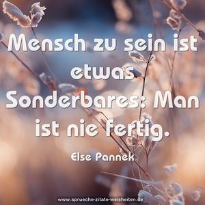 Mensch zu sein
ist etwas Sonderbares:
Man ist nie fertig.