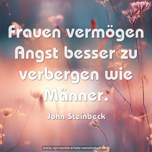 Frauen vermögen Angst besser zu verbergen wie Männer.