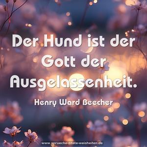 Der Hund ist der Gott der Ausgelassenheit.