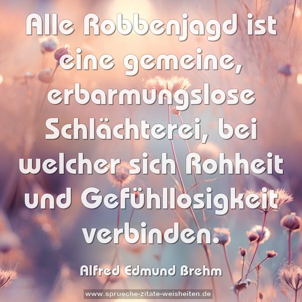 Alle Robbenjagd ist eine gemeine, erbarmungslose Schlächterei, bei welcher sich Rohheit und Gefühllosigkeit verbinden.