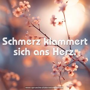 Schmerz klammert sich ans Herz.