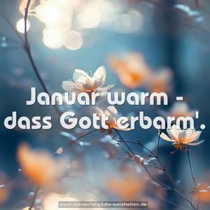 Januar warm - dass Gott erbarm'.