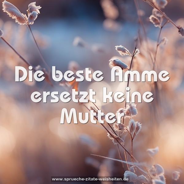 Die beste Amme ersetzt keine Mutter