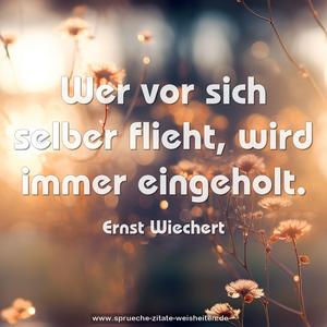 Wer vor sich selber flieht, wird immer eingeholt.