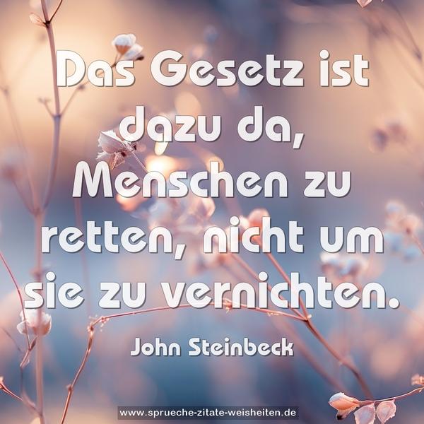 Das Gesetz ist dazu da, Menschen zu retten,
nicht um sie zu vernichten.