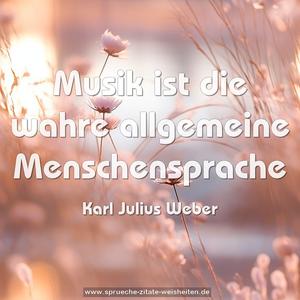 Musik ist die wahre allgemeine Menschensprache