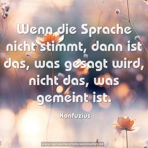 Wenn die Sprache nicht stimmt,
dann ist das, was gesagt wird, nicht das, was gemeint ist. 