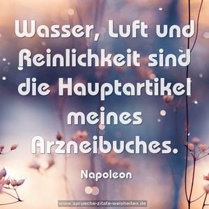 Wasser, Luft und Reinlichkeit
sind die Hauptartikel meines Arzneibuches.