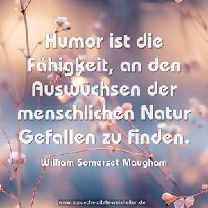 Humor ist die Fähigkeit,
an den Auswüchsen der menschlichen Natur Gefallen zu finden.