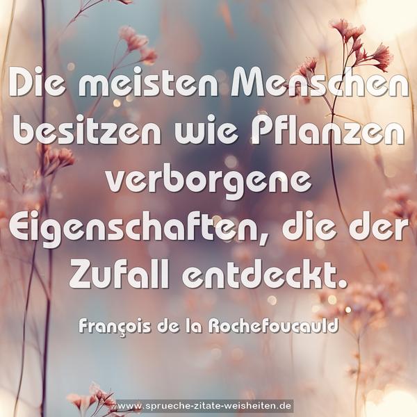Die meisten Menschen besitzen wie Pflanzen
verborgene Eigenschaften, die der Zufall entdeckt.