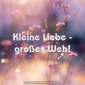 Kleine Liebe - großes Weh!
