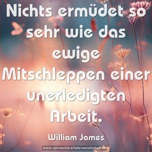 Nichts ermüdet so sehr
wie das ewige Mitschleppen einer unerledigten Arbeit.