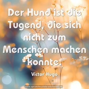 Der Hund ist die Tugend,
die sich nicht zum Menschen machen konnte. 